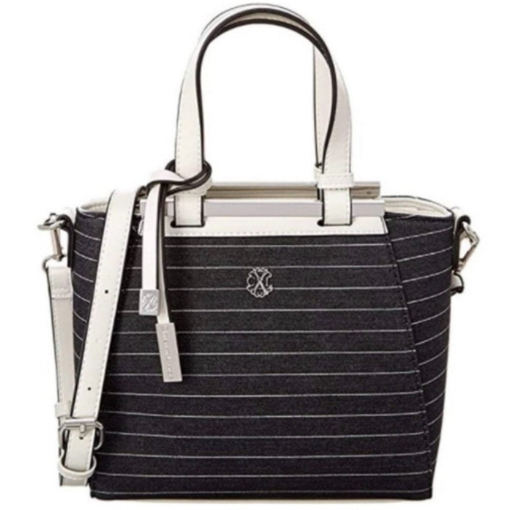 Christian Lacroix Elegant Black and White Mini Satchel